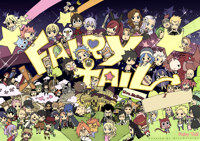 Fairy Tail characters in chibi style
