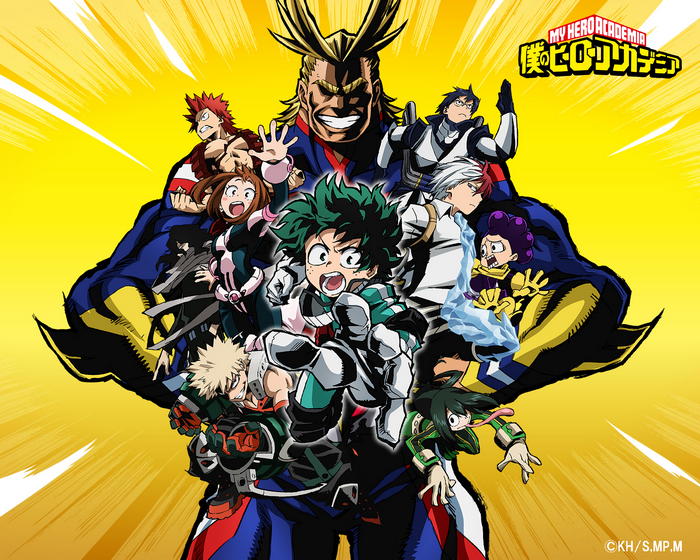 My Hero Academia characters group shot