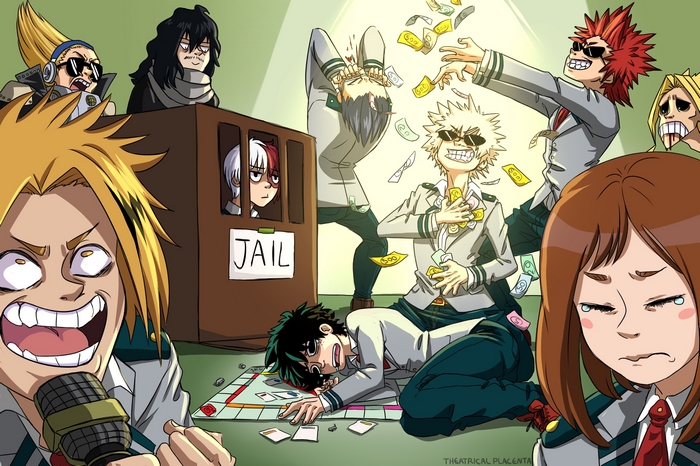 Katsuki Bakugou in Chaotic School Scene