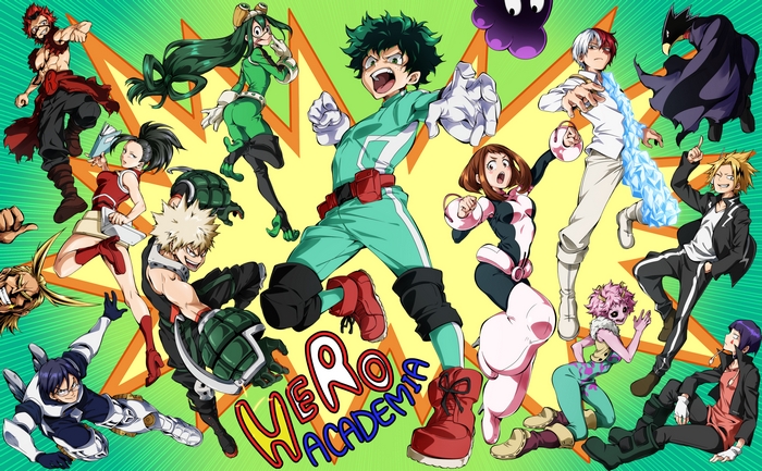 My Hero Academia characters group shot