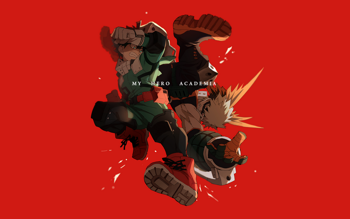Izuku Midoriya and Katsuki Bakugo from My Hero Academia