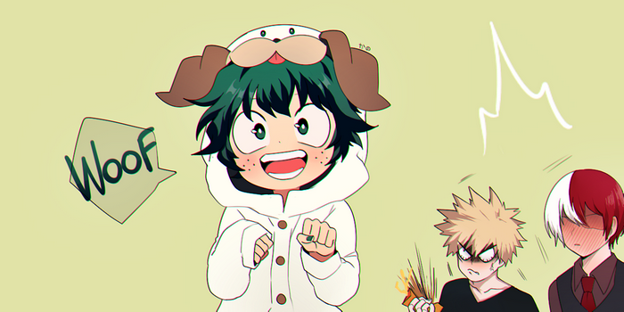 Katsuki Bakugou Playful Costume Scene