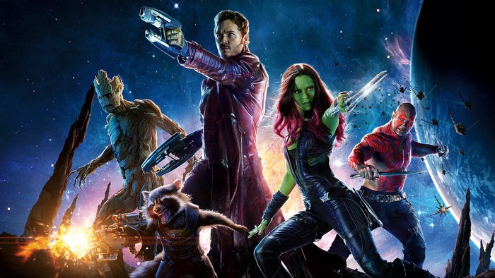 Guardians of the Galaxy characters in space