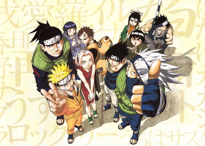 Naruto characters group portrait
