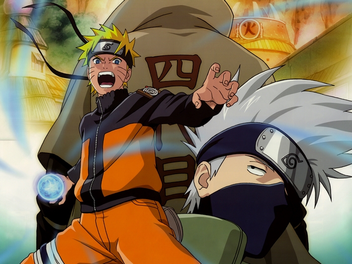 Naruto Uzumaki and Kakashi Hatake from Naruto