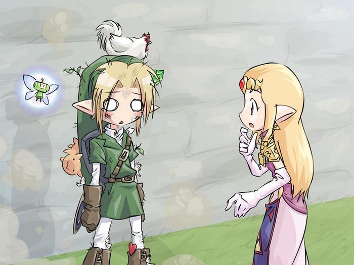 Link and Zelda from The Legend of Zelda