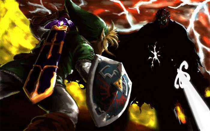 Link and Ganondorf from The Legend of Zelda