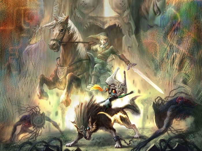 Link and Wolf Link from The Legend of Zelda: Twilight Princess