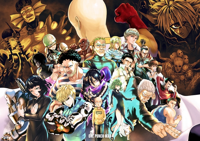 One-Punch Man characters group portrait