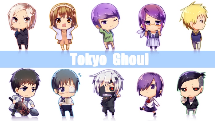 Chibi characters from Tokyo Ghoul