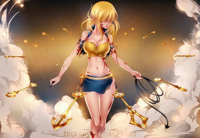 Lucy Heartfilia from Fairy Tail with keys