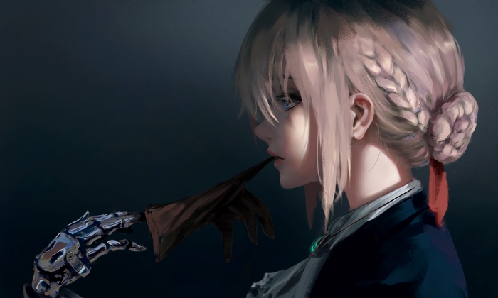 Violet Evergarden with Robotic Hand Gesture