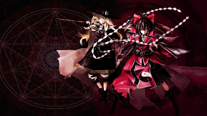 Reimu Hakurei and Marisa Kirisame from Touhou Project
