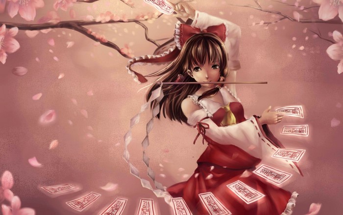 Reimu Hakurei with Ofuda