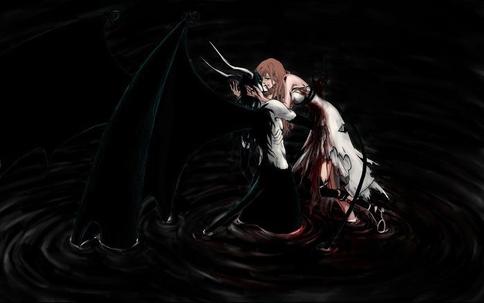 Orihime Inoue with a demon