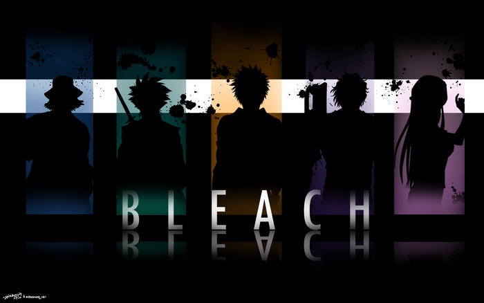 Bleach characters silhouette wallpaper