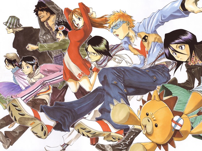 Bleach characters running