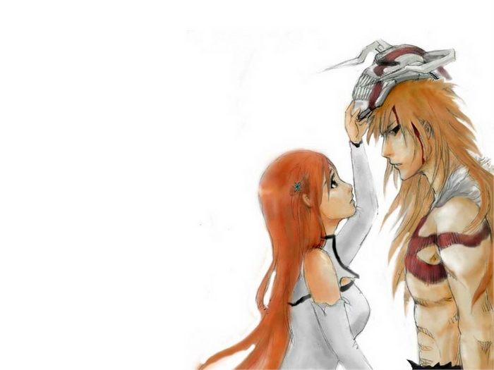 Orihime Inoue and Hollow Ichigo from Bleach