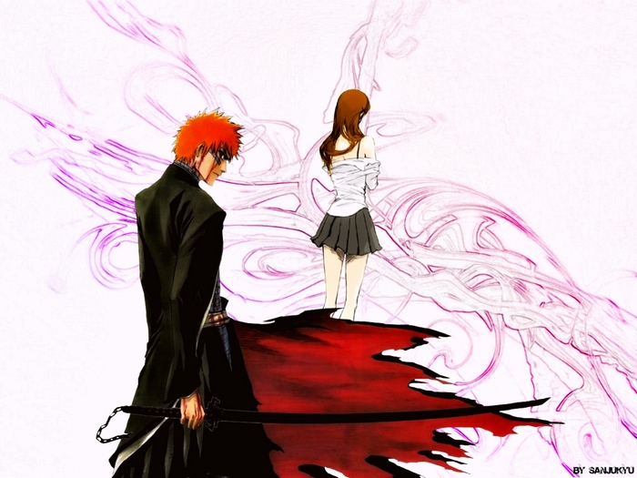 Ichigo and Orihime from Bleach