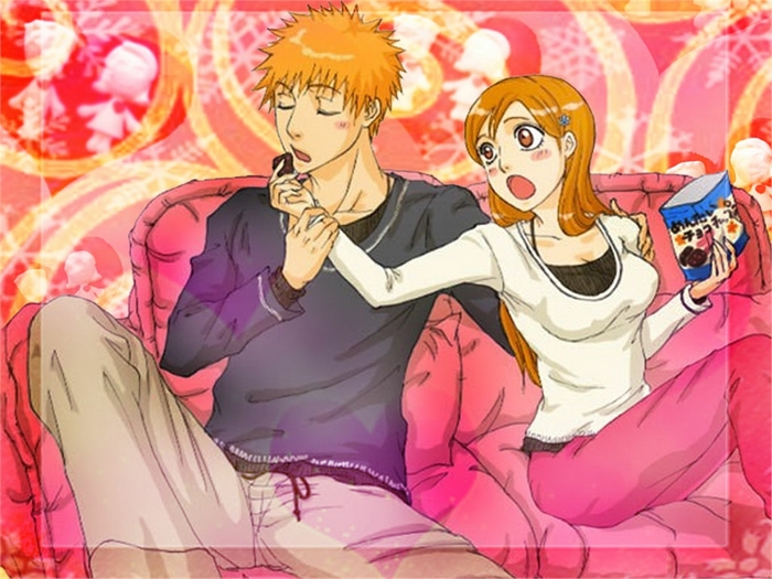 Orihime Inoue and Ichigo Kurosaki from Bleach