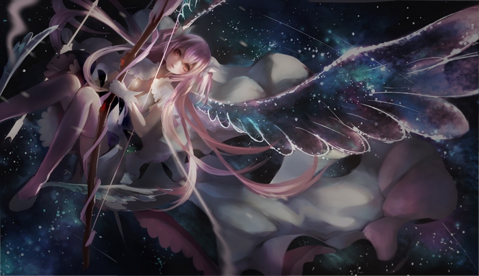 Madoka Kaname with Wings and Bow