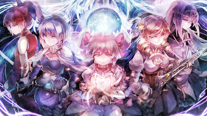 Madoka Kaname and friends from Puella Magi Madoka Magica