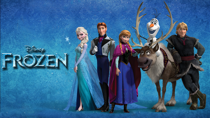 Elsa, Anna, Kristoff, Olaf, and Sven from Frozen