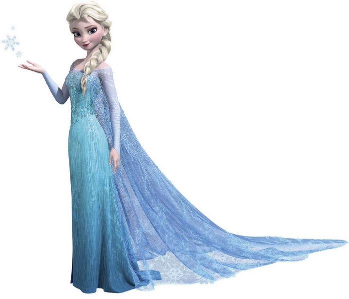 Elsa from Frozen creating snowflakes