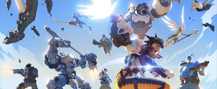 Overwatch characters in action