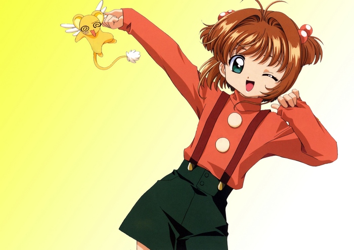 Sakura Kinomoto with Kero