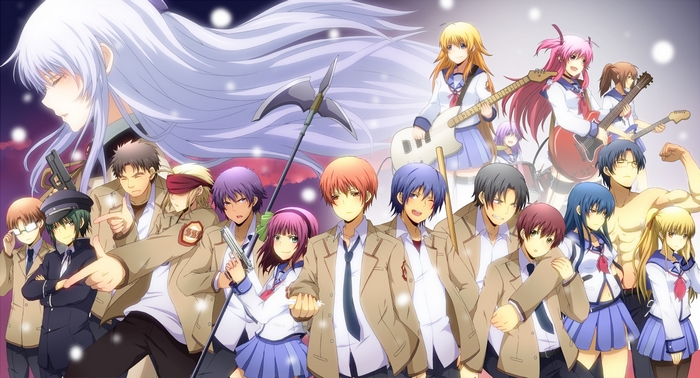 Angel Beats! characters with Kanade Tachibana