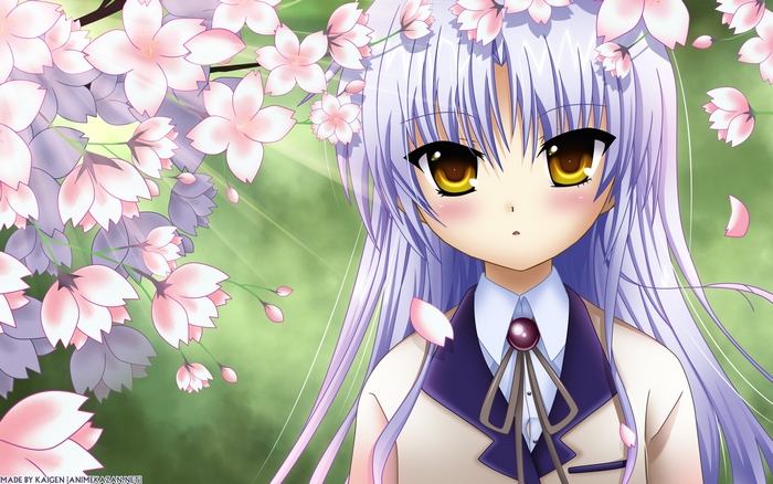 Kanade Tachibana with Cherry Blossoms