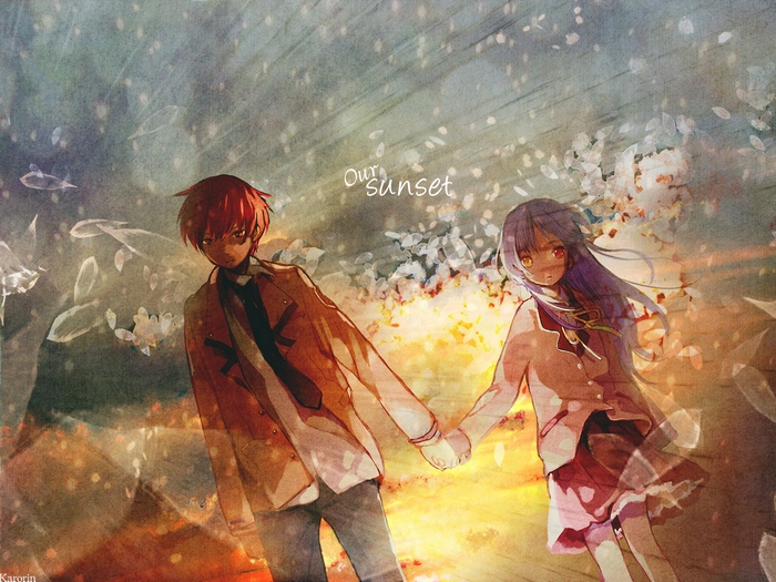 Kanade Tachibana from Angel Beats! Our sunset