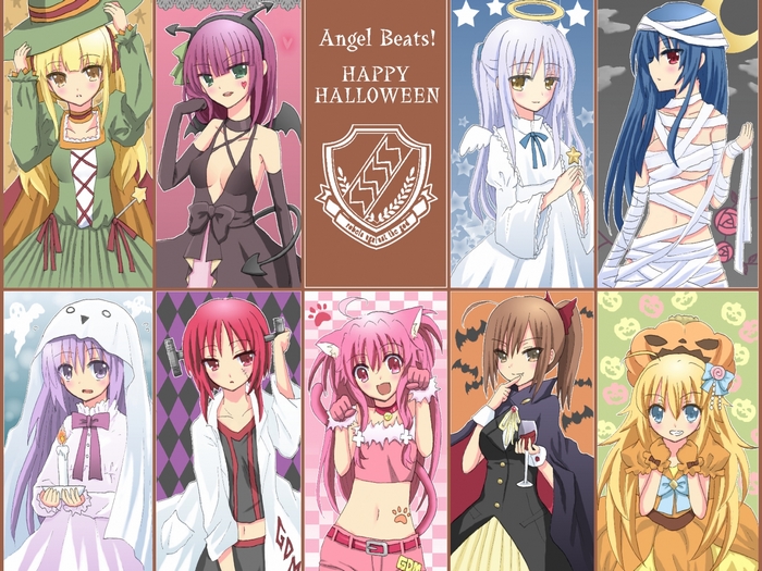Angel Beats! Halloween girls