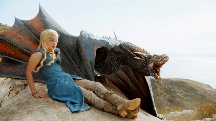 Daenerys Targaryen with Dragon from Game of Thrones