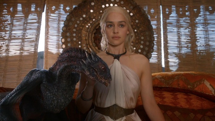 Daenerys Targaryen with a dragon