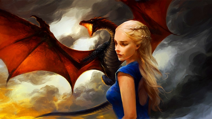 Daenerys Targaryen with a Dragon