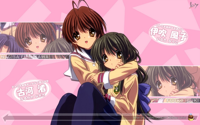 Nagisa Furukawa and Fuuko Ibuki from Clannad
