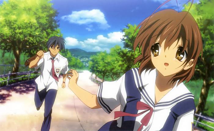 Nagisa Furukawa and Tomoya Okazaki from Clannad