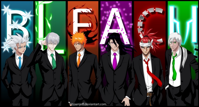 Bleach characters in suits