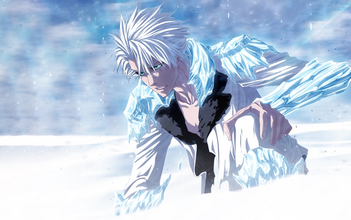 Tōshirō Hitsugaya from Bleach in snow