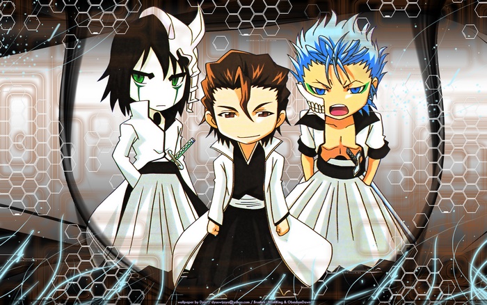 Ulquiorra Cifer and two other characters from Bleach