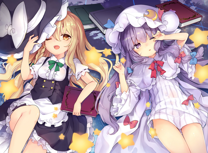 Marisa Kirisame and Patchouli Knowledge from Touhou Project