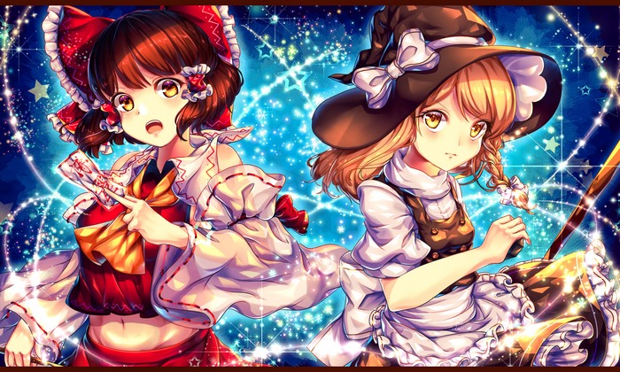 Reimu Hakurei and Marisa Kirisame from Touhou Project