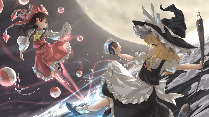 Reimu Hakurei and Marisa Kirisame from Touhou Project