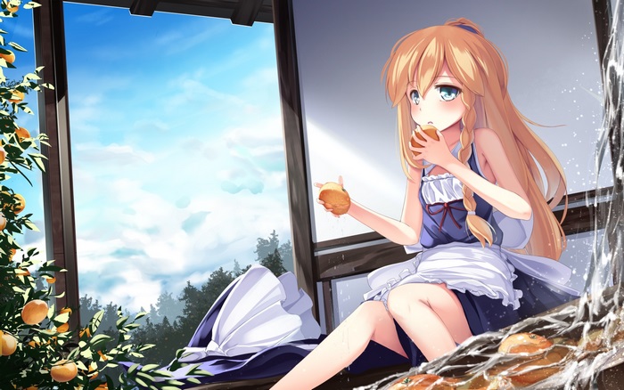 Marisa Kirisame eating bread