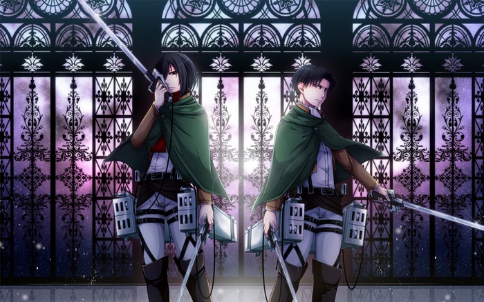 Mikasa and Levi from Attack on Titan