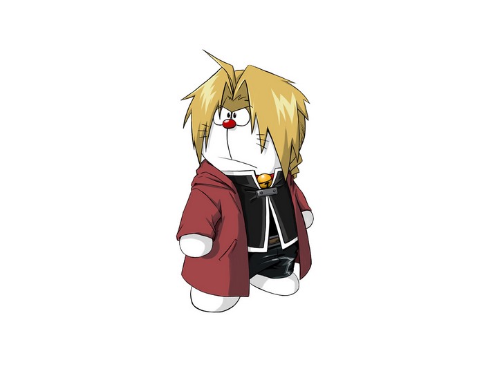 Doraemon as Edward Elric from Fullmetal Alchemist