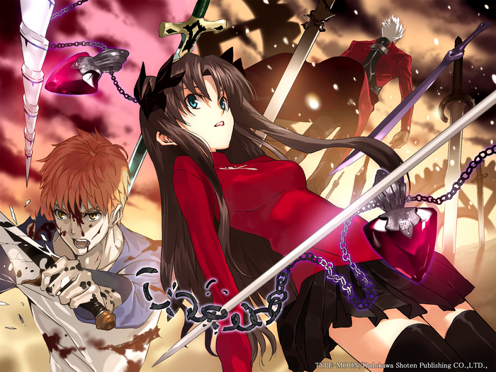 Rin Tohsaka and Emiya from Fate/stay night