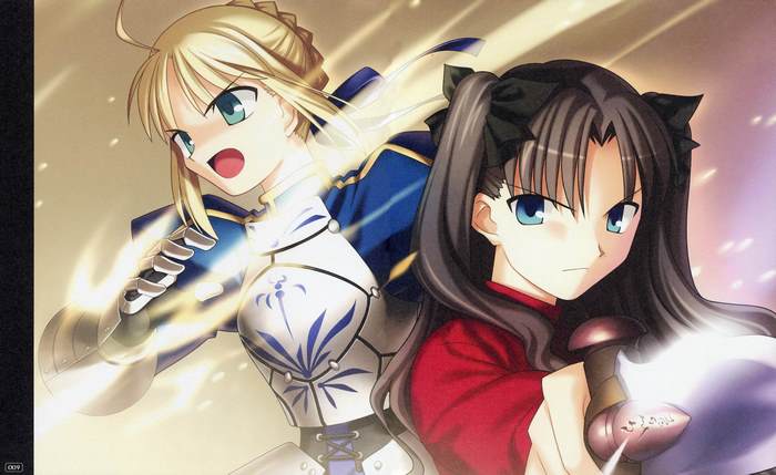 Saber and Rin Tohsaka from Fate/stay night